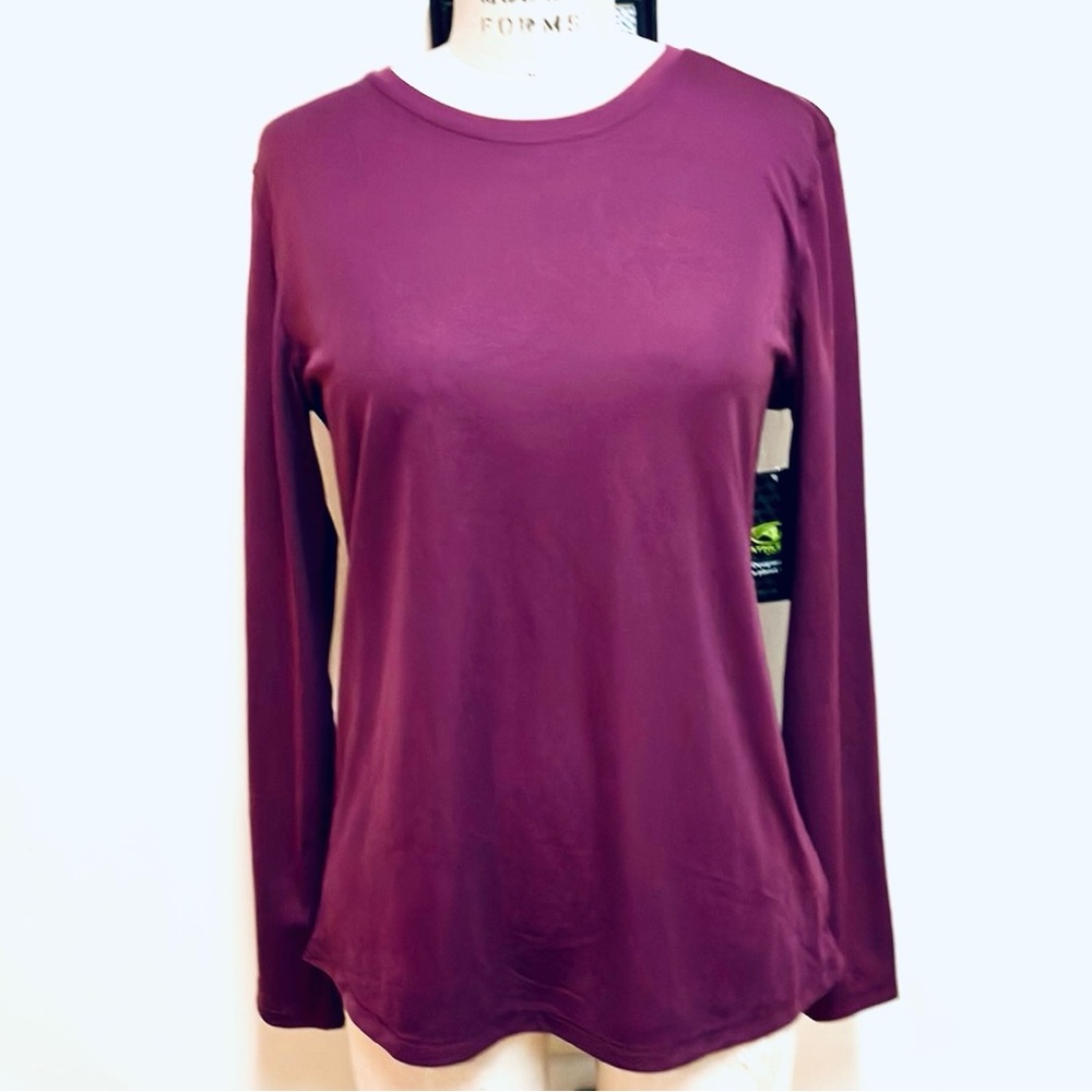 Top T97 Burgundy Athletic Works Long Sleeve